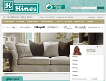 Tablet Screenshot of hinesfurniture.com